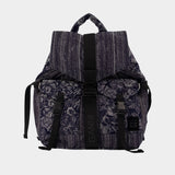 Re Tech Patchwork Backpack - Ganni - Cotton - Blue