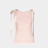 Bow Ribbon Tail Tank Top - Simone Rocha - Synthetic - Pink
