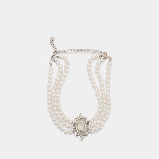 Crystal Pearl Necklace - SELF PORTRAIT - Synthetic - Ivory