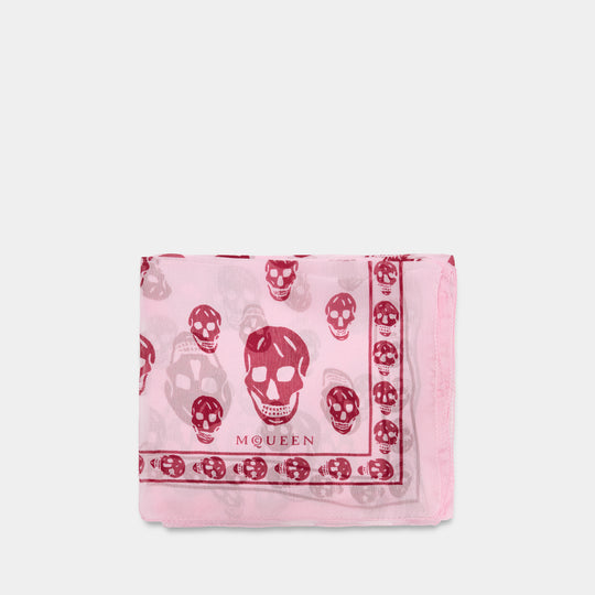 Ca Skull Scarf - Alexander McQueen - Silk - Pink
