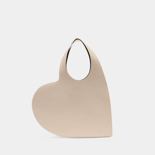 Heart Tote Shoulder Bag - Coperni - Leather - Beige