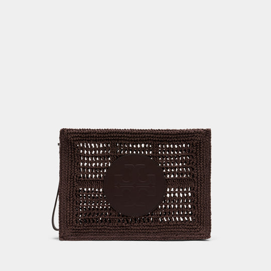 Ella Shopper Bag - Tory Burch - Raffia - Brown
