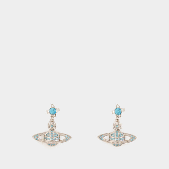 Mini Relief Drop Earrings - Vivienne Westwood - Metal - Silver