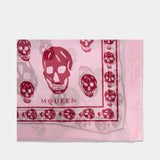 Ca Skull Scarf - Alexander McQueen - Silk - Pink
