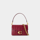 Quilted Glazed Chain Tabby Shoulder Bag - Coach - Leather - Red