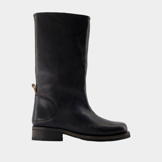 Haul Camion Ankle Boots - OUR LEGACY - Leather - Black