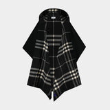 Cape St Solid 2 Check - Burberry - Cashmere - Black