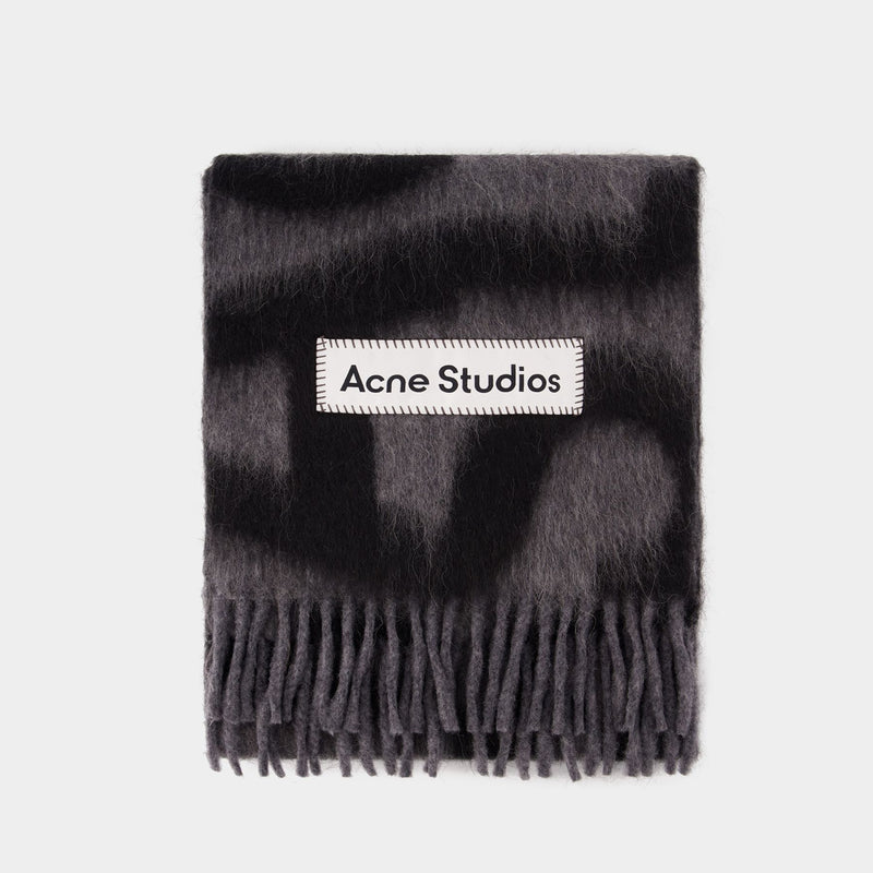 Fn Ux Scar000419 Scarf - Acne Studios - Wool - Black