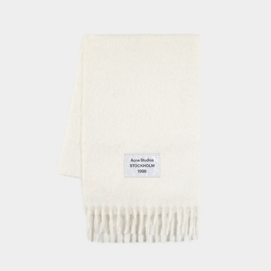 Fn Ux Scar000401 Scarf - Acne Studios - Wool - White