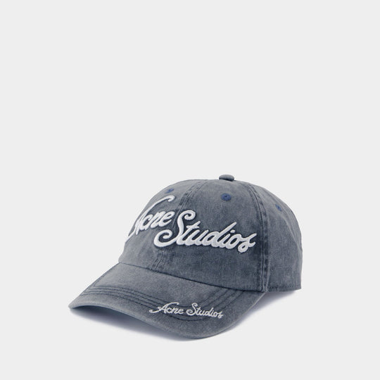 Carliy Tourist Logo Cap - Acne Studios - Cotton - Blue