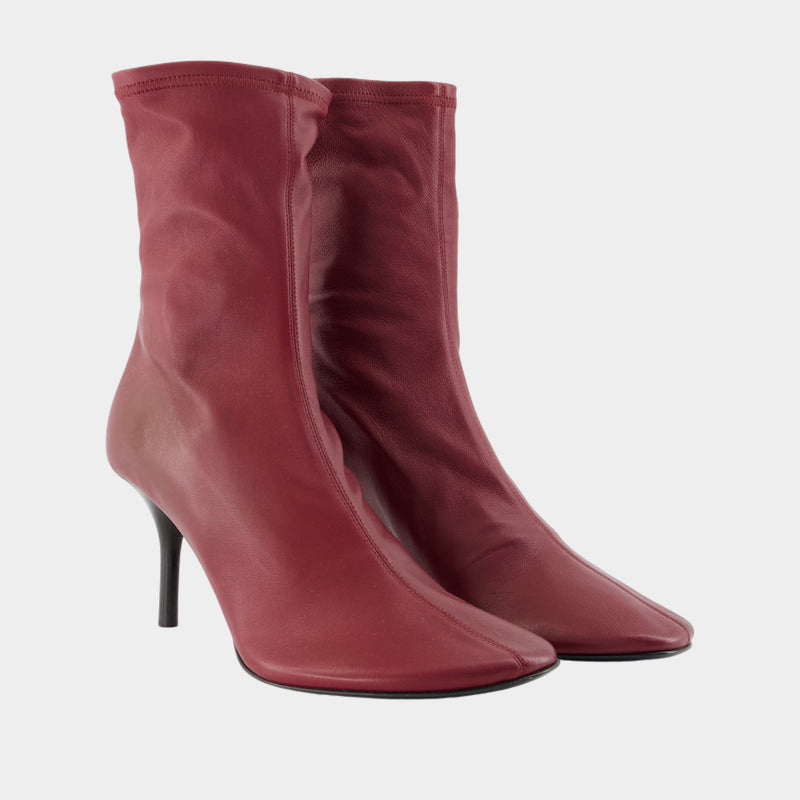 Ankle Boots - Acne Studios - Leather - Burgundy