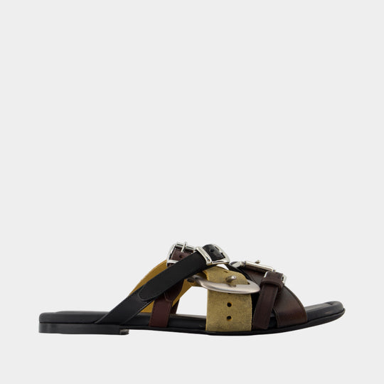 Sandals - Acne Studios - Leather - Brown