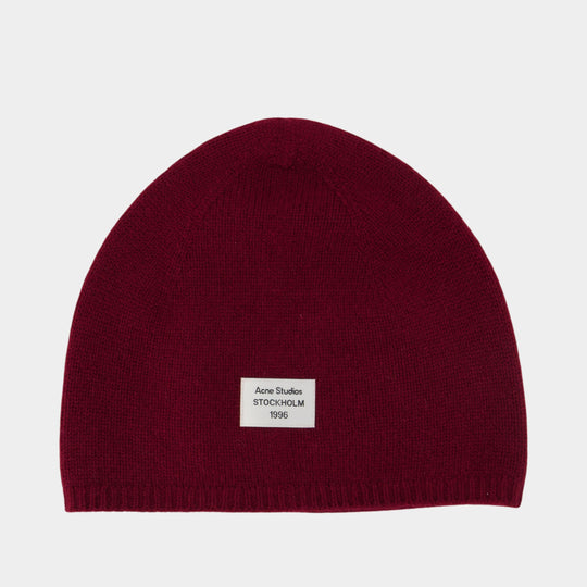 Beanie - Acne Studios - Wool - Burgundy