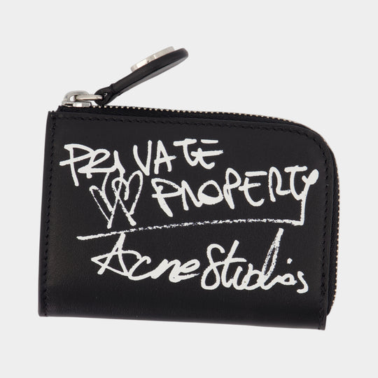Wallet - Acne Studios - Leather - Black