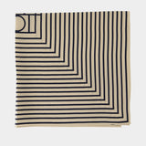 Signature Monogram Silk Scarf Scarf - TOTEME - Silk - Black