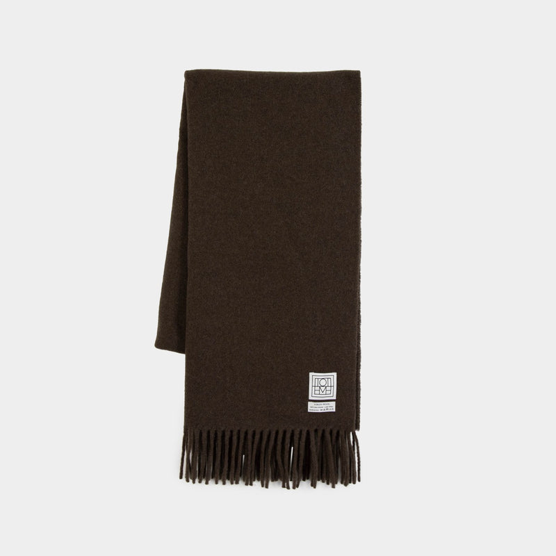 Classic Scarf - TOTEME - Wool - Brown