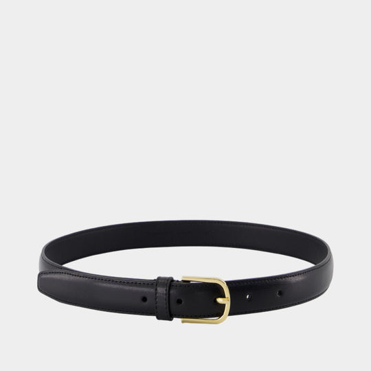 Slim Trouser Belt - TOTEME - Leather - Black