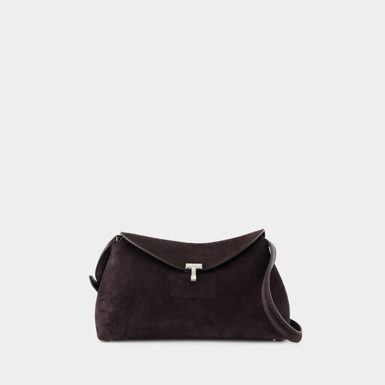 T-Lock Clutch - TOTEME - Leather - Brown