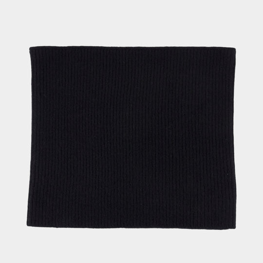 Neck Warmer Scarf - TOTEME - Cashmere - Black
