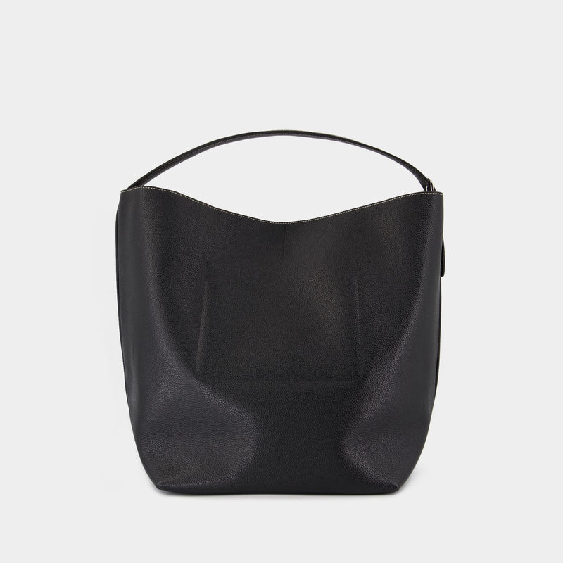 Belted Shopper Bag - TOTEME - Leather - Black