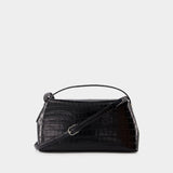 T-Lock Top Handle Bag - TOTEME - Leather  - Black