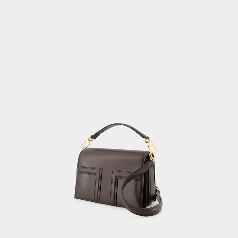 Mini T-Flap Bag - TOTEME - Leather - Brown