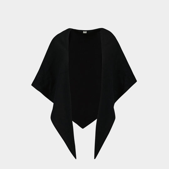 Triangle Scarf - TOTEME - Wool - Black