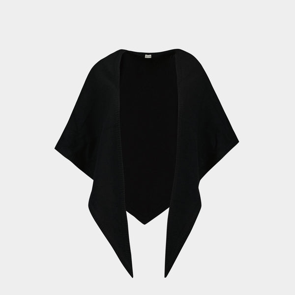 Triangle Scarf - TOTEME - Wool - Black