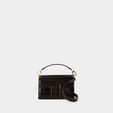 Mini T-Flap Bag - TOTEME - Leather - Dark Brown