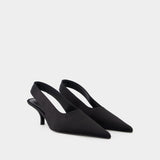 Classic Slingbacks - TOTEME - Silk - Black