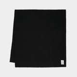 Wide Classic Scarf - TOTEME - Wool - Black