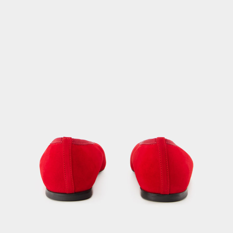 Minimalist Ballerinas - TOTEME - Leather - Red