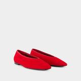 Minimalist Ballerinas - TOTEME - Leather - Red