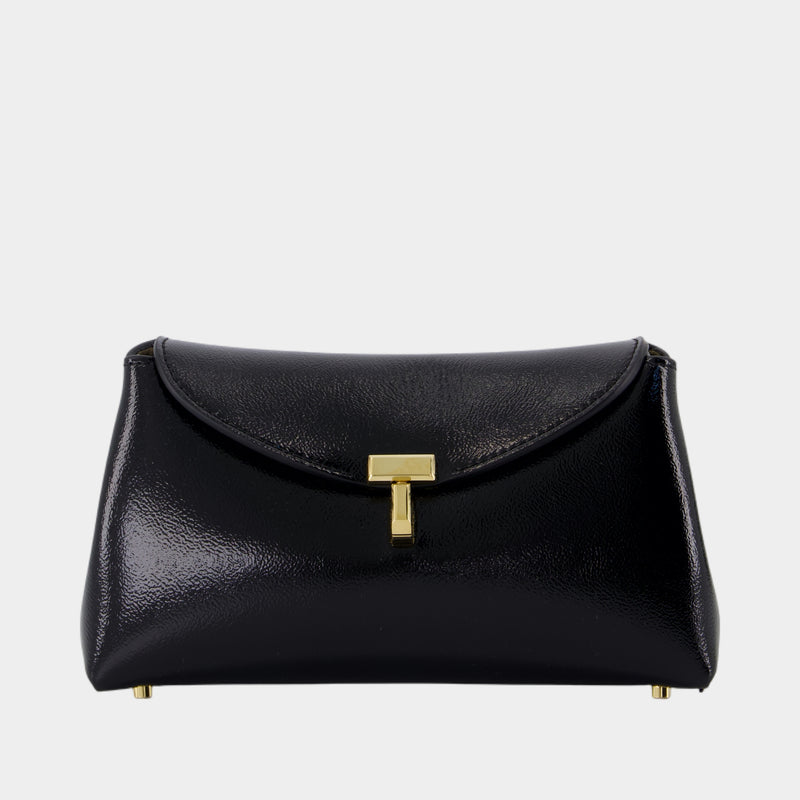 Mini T-Lock Naplack Pouch - TOTEME - Leather - Black