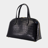 Medium Lounge Zip Shopper Bag - TOTEME - Leather - Black
