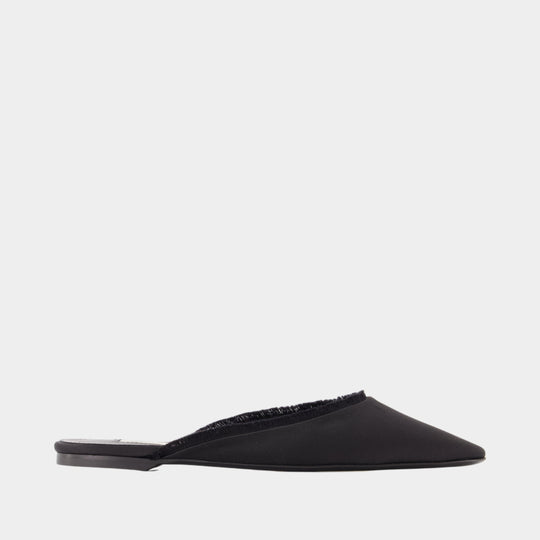 Frayed Lounge Sandales - TOTEME - Silk - Black
