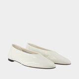 Slip Ballerinas - TOTEME - Leather - White