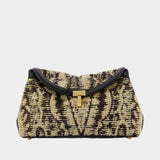 Mini T-Lock Paisley Clutch - TOTEME - Synthetic - Black