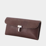 T-Lock Lizard Wallet - TOTEME - Leather - Brown