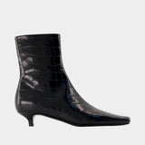 Slim Croco Ankle Boots - TOTEME - Leather - Black