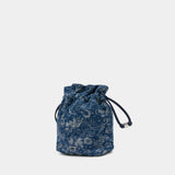 Tapestry Handbag - Ganni - Cotton - Blue