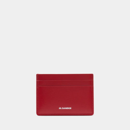 Porte-Carte - Jil Sander - Cuir - Rouge