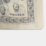 Ca Skull Scarf - Alexander McQueen - Silk - White