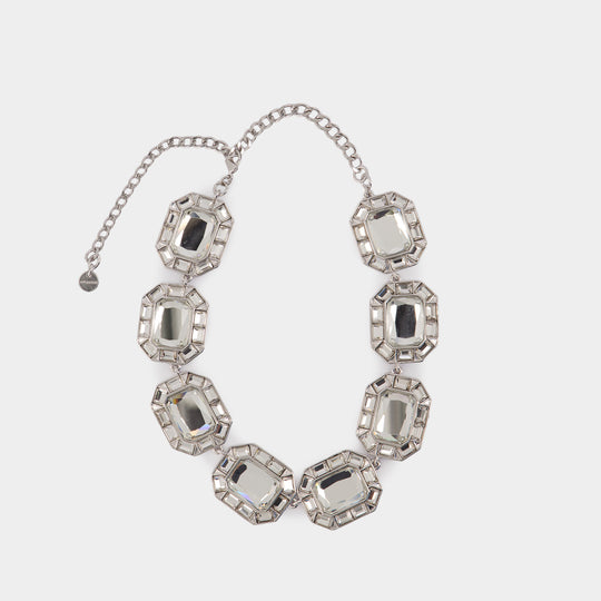 Crystal Necklace - SELF PORTRAIT - Pearls - Silver