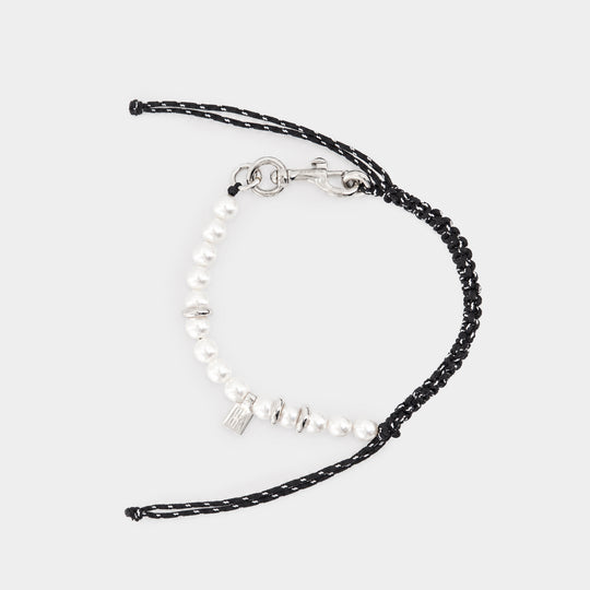 Malibu Pearl Bracelet - Balenciaga - Metal - Black/White