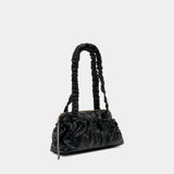 Gathered Ew Shoulder Bag - Marni - Leather - Black