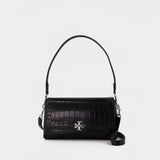 Charlie Small Shoulder Bag - Tory Burch - Leather - Black