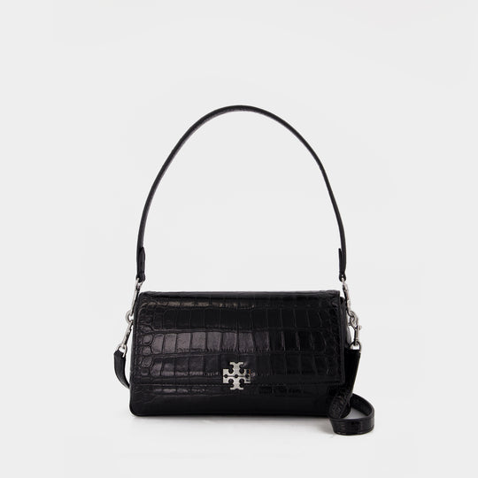 Charlie Small Shoulder Bag - Tory Burch - Leather - Black