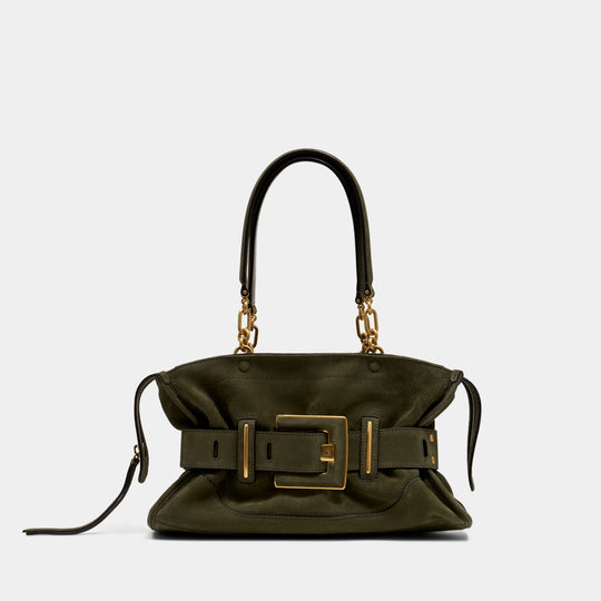 Anthem Shoulder Bag - Balmain - Leather - Green