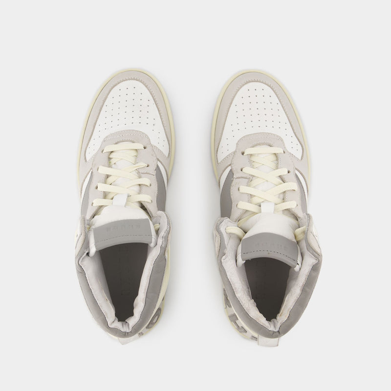 Rhecess Hi Sneakers - Rhude - Leather - White/Grey